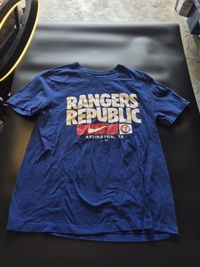 Nike Blue Rangers Republic Graphic T-Shirt with Red Accent